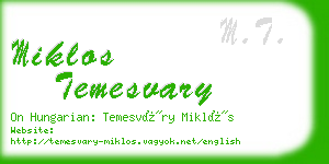 miklos temesvary business card